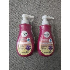 2 Veet Legs & Body 3 in 1 Hair Removal Gel Cream - 13.5oz Each